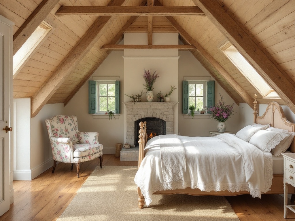 Cottage Core Attic Bedroom