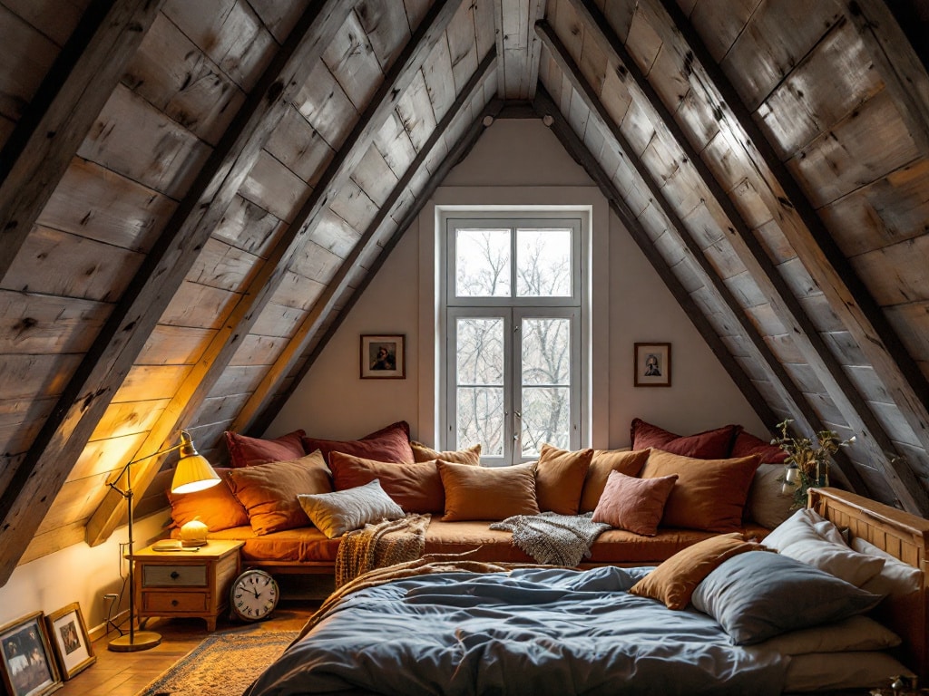 Sloped Ceilings Attic Bedroom