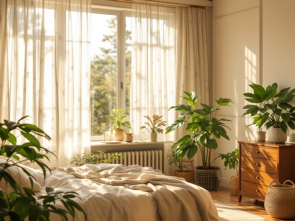 bedroom filled with natural light