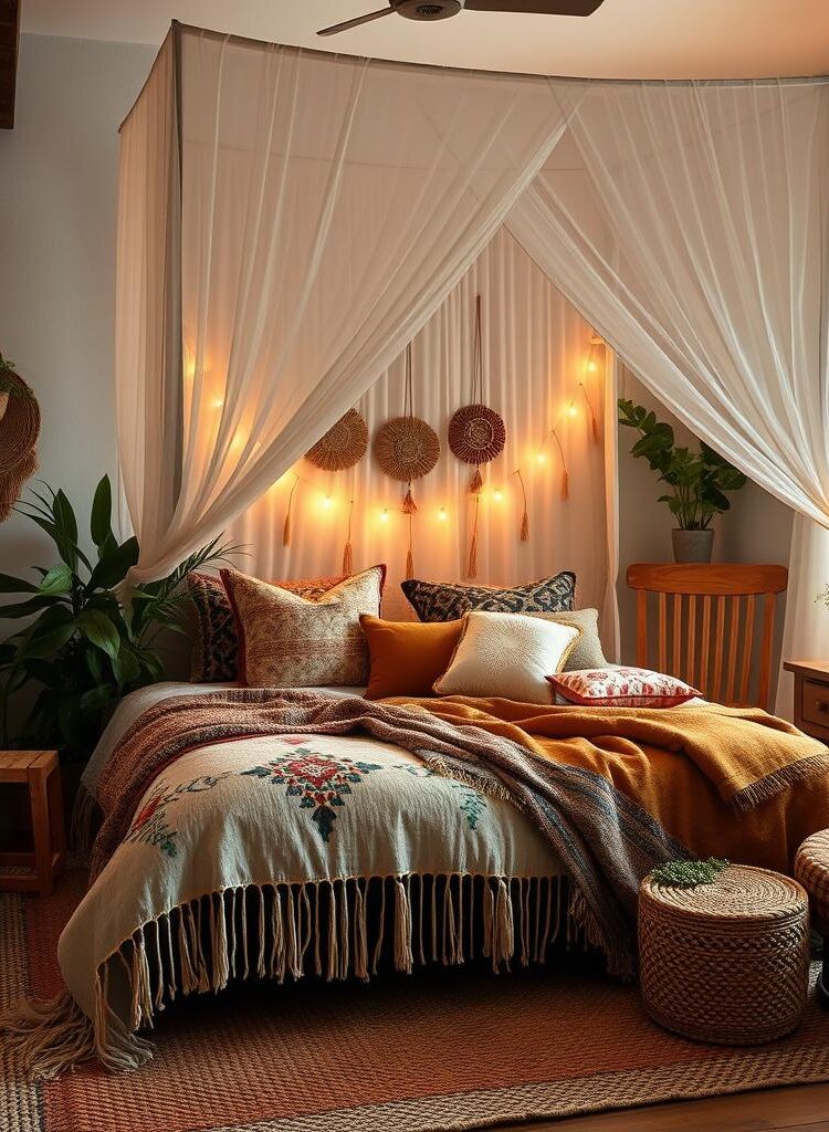 boho bedroom canopy