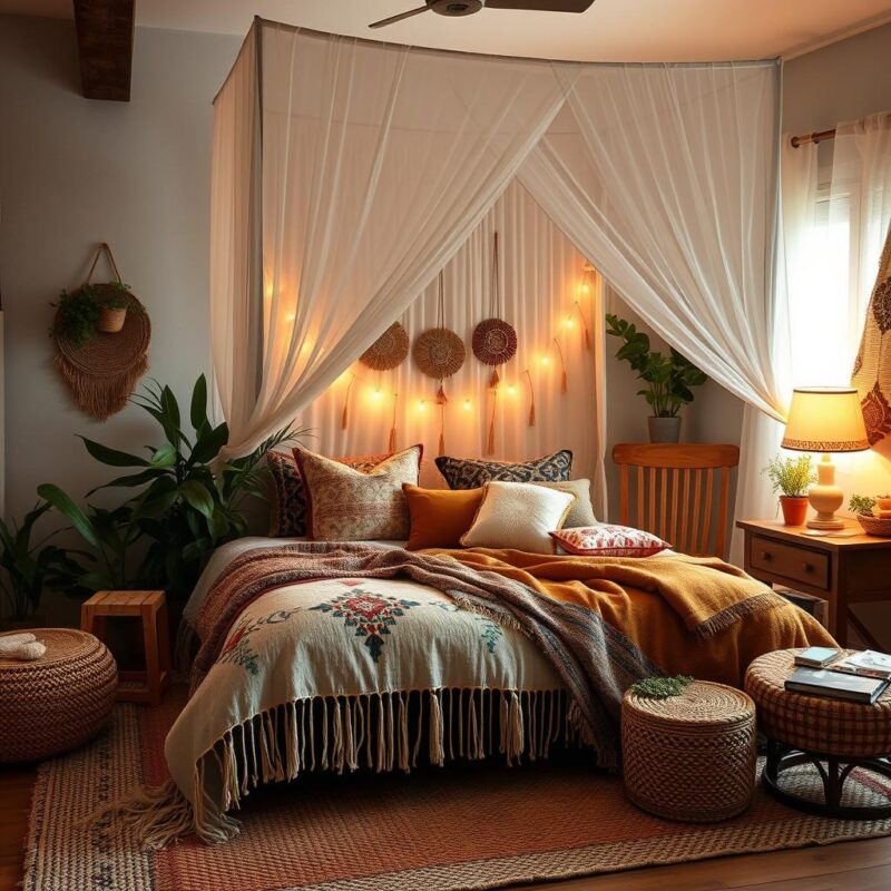 boho bedroom canopy