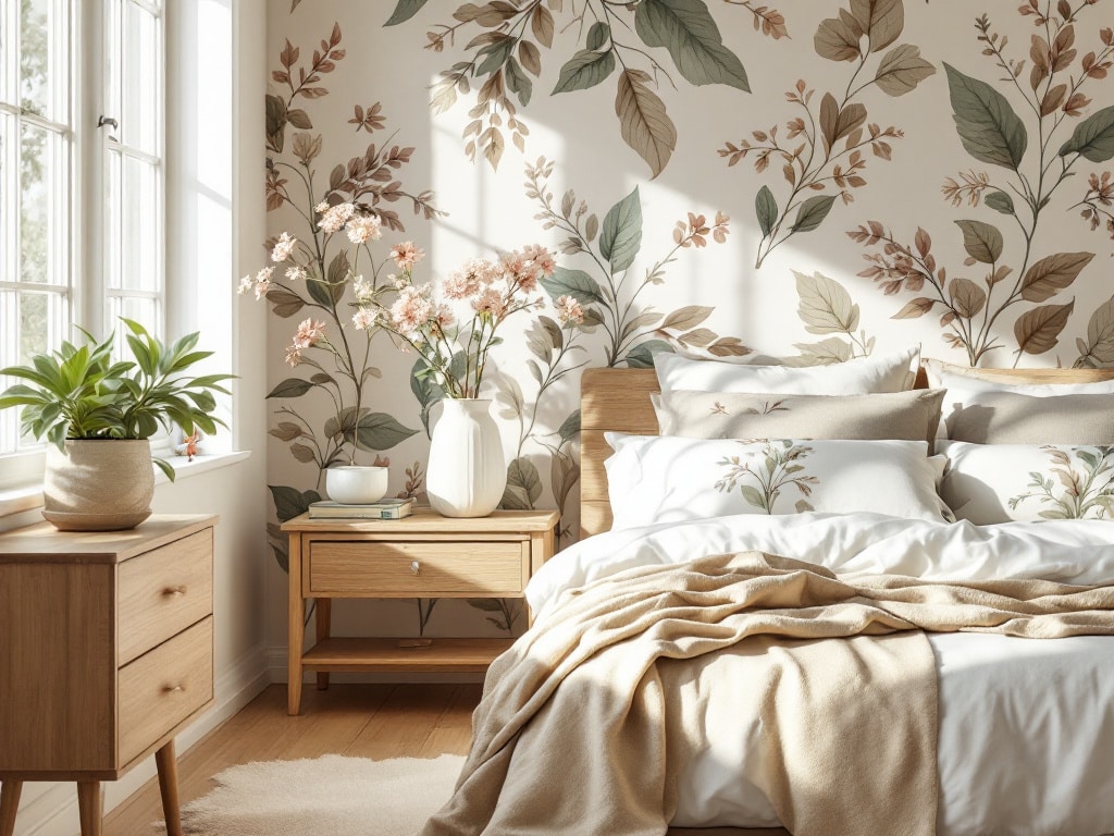 botanical bedroom wallpaper