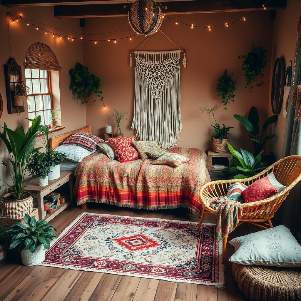 cozy bohemian bedroom