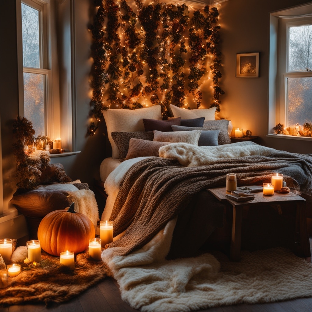 cozy fall bedroom decor