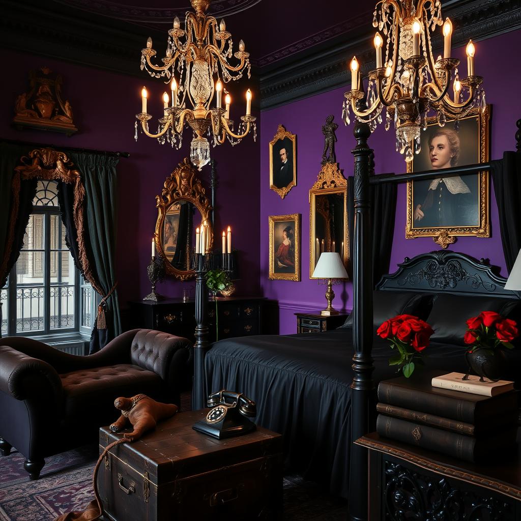 gothic glam bedroom