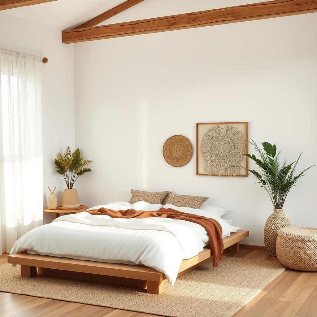 minimalist boho bedroom