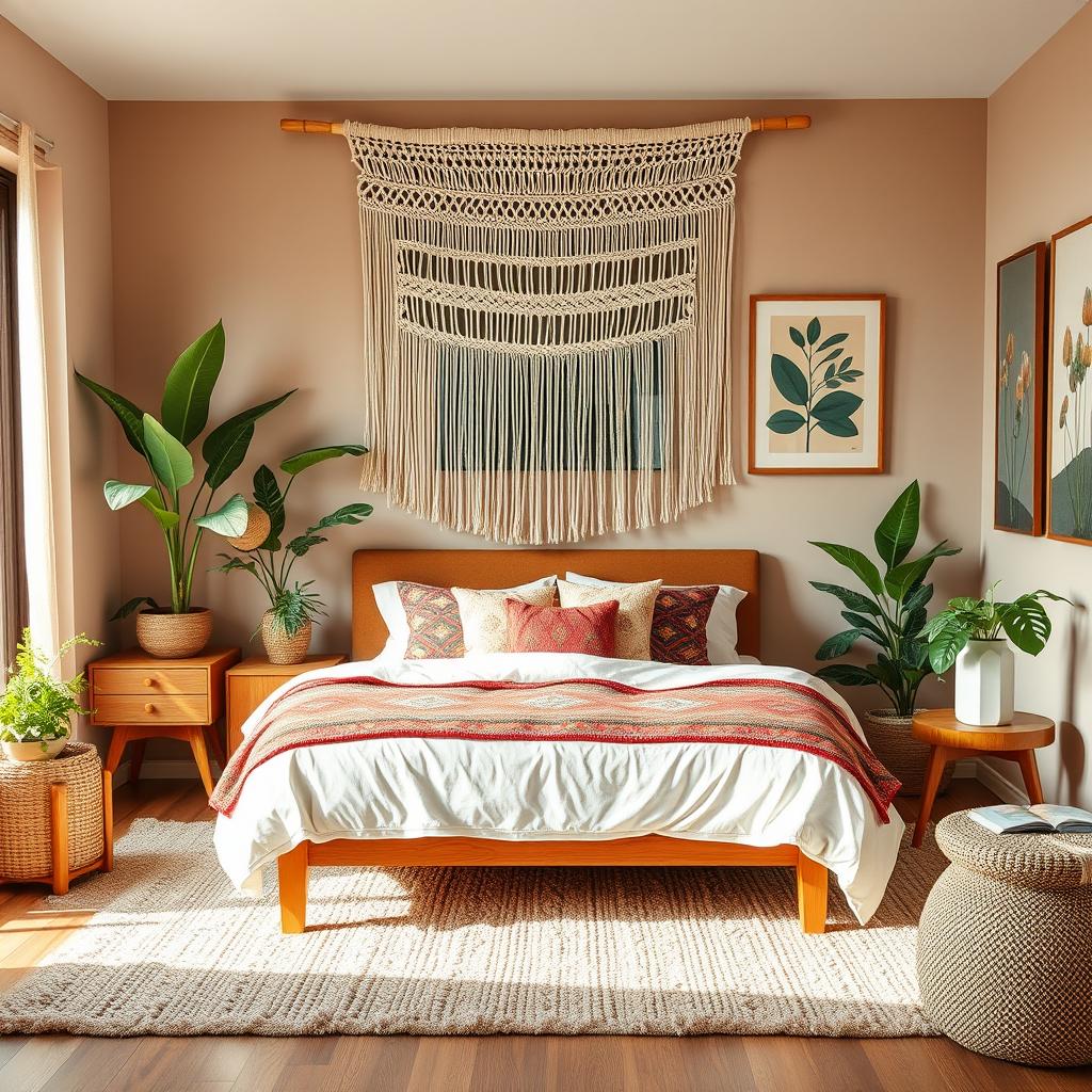 modern boho bedroom