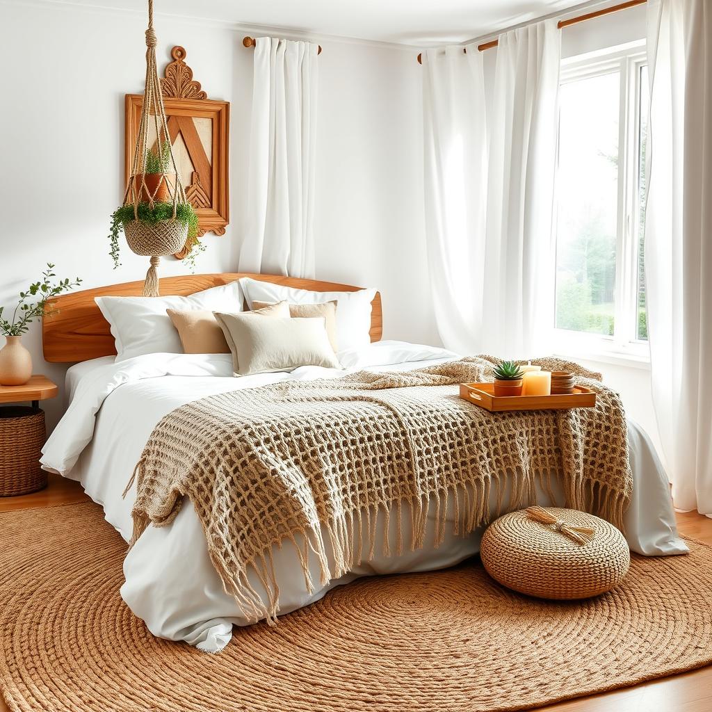 natural boho bedroom