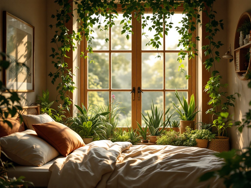 plants in bedroom