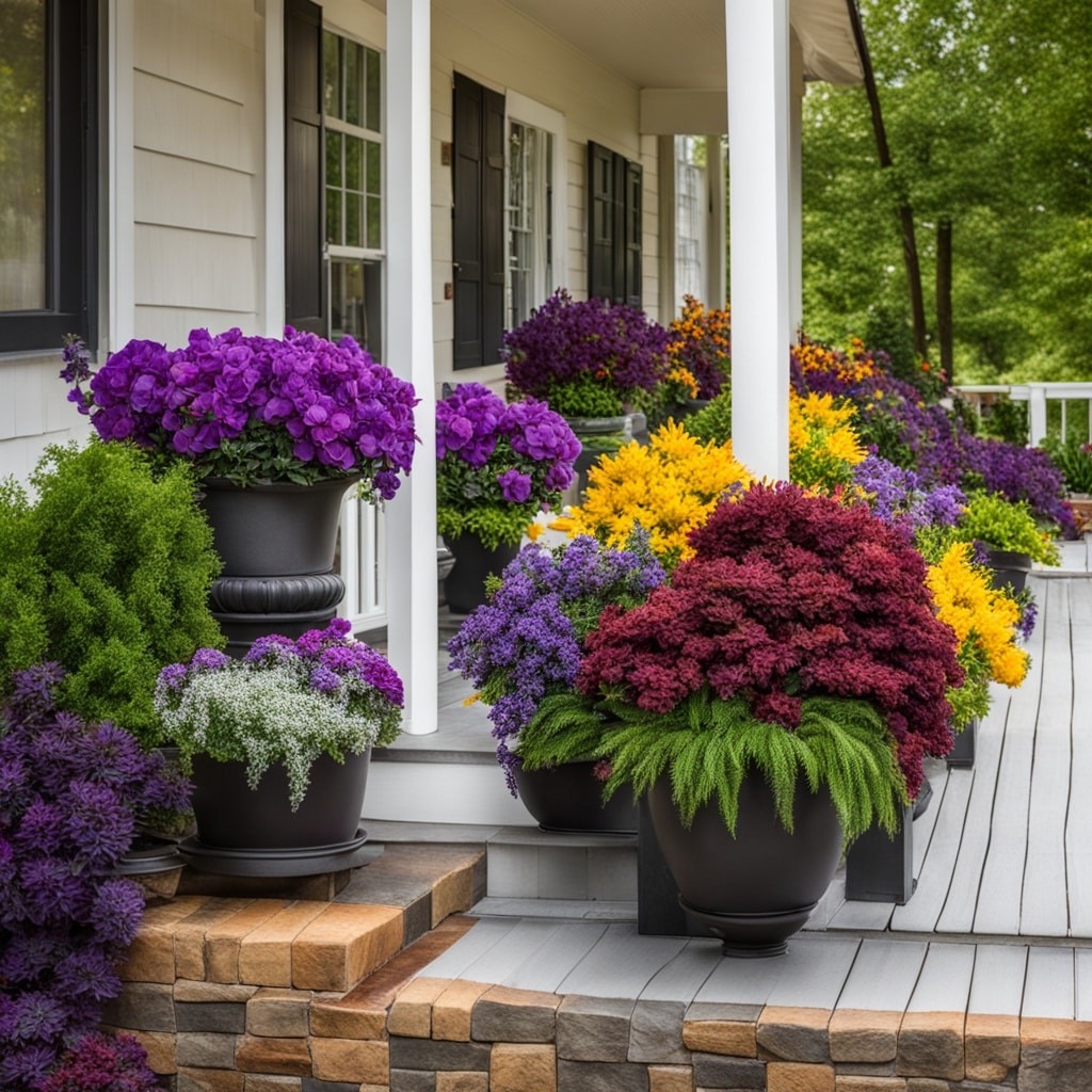 purple planters