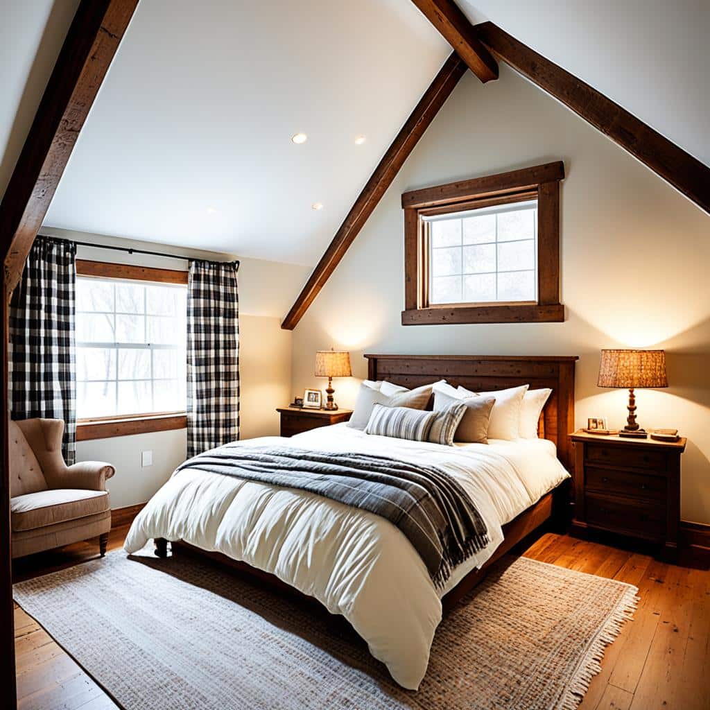 rustic attic bedroom