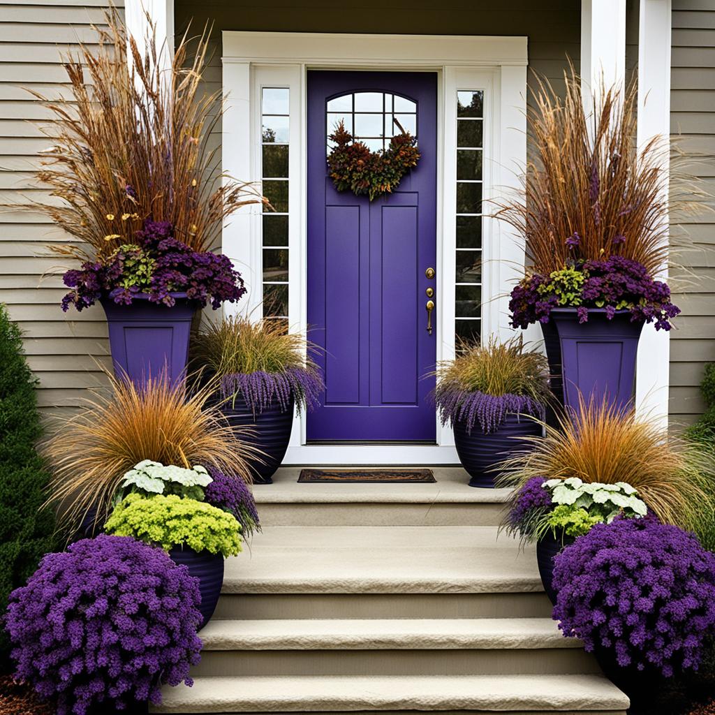 textured fall planters