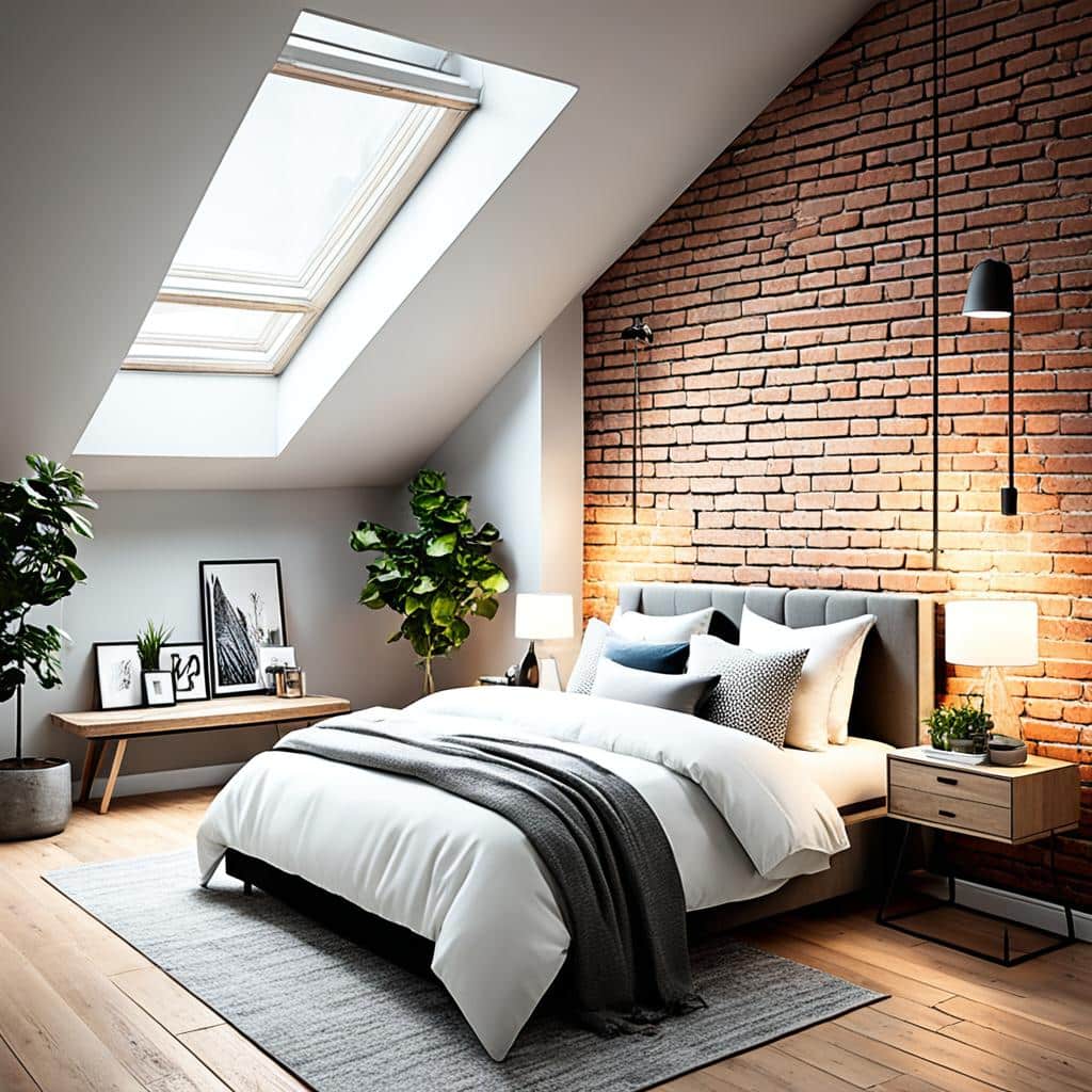 urban attic bedroom