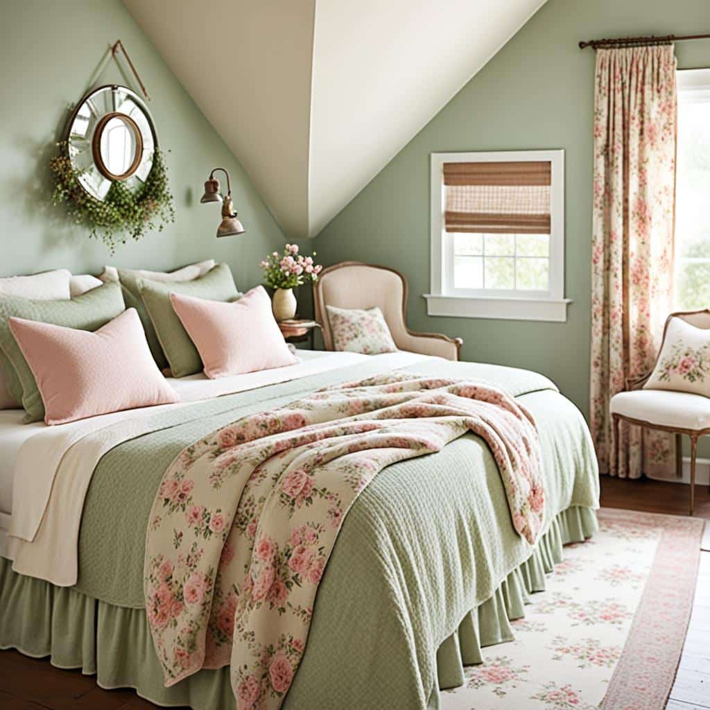 vintage attic bedroom