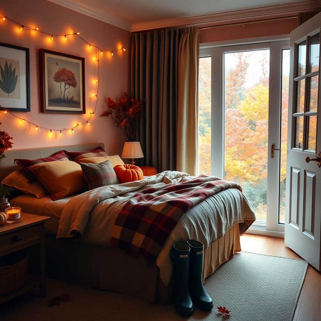 warm and cozy autumn bedroom