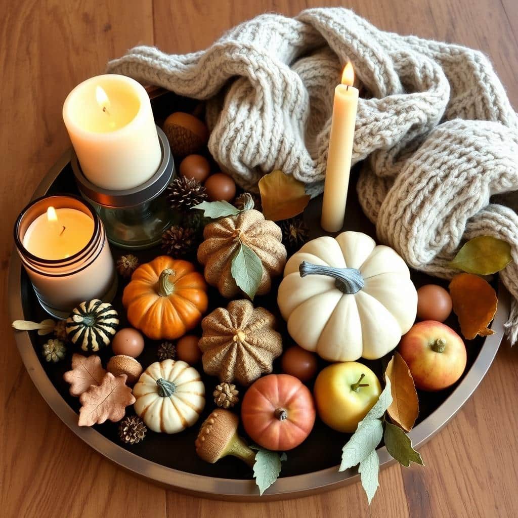 Autumn tray decor