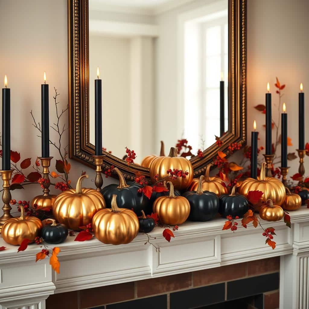 Autumnal Mantel Display