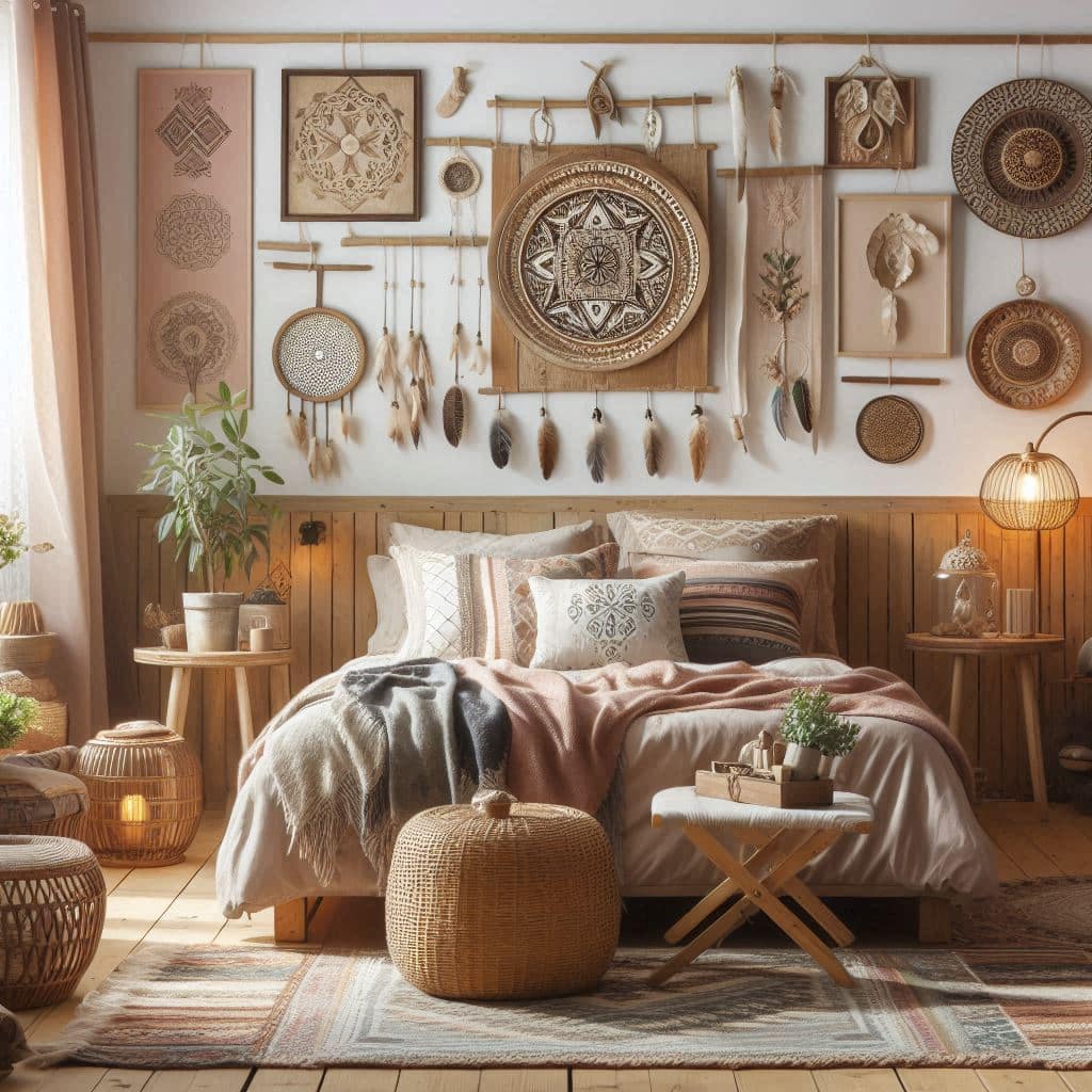 Boho Farmhouse Wall Decor Bedroom 1