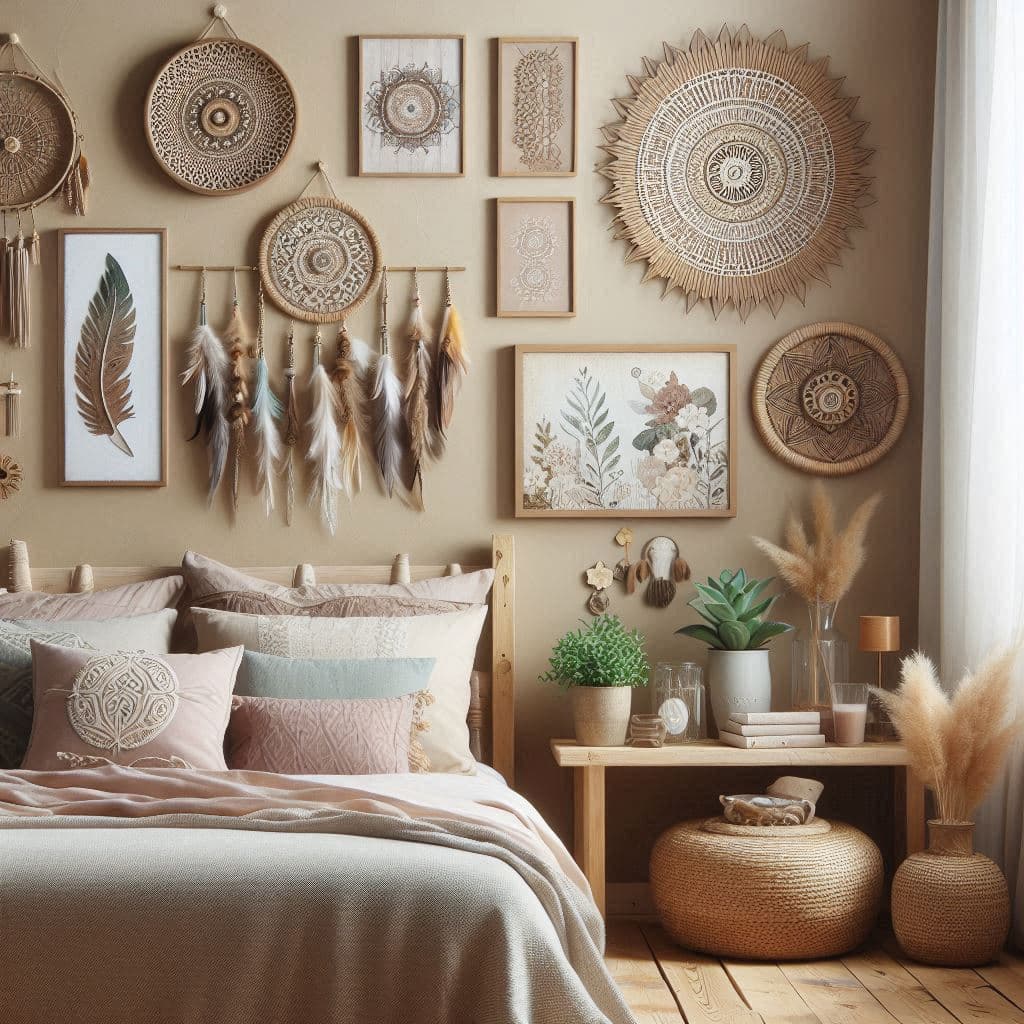 Boho Farmhouse Wall Decor Bedroom 4