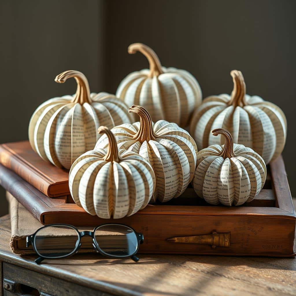 Book Page Pumpkins