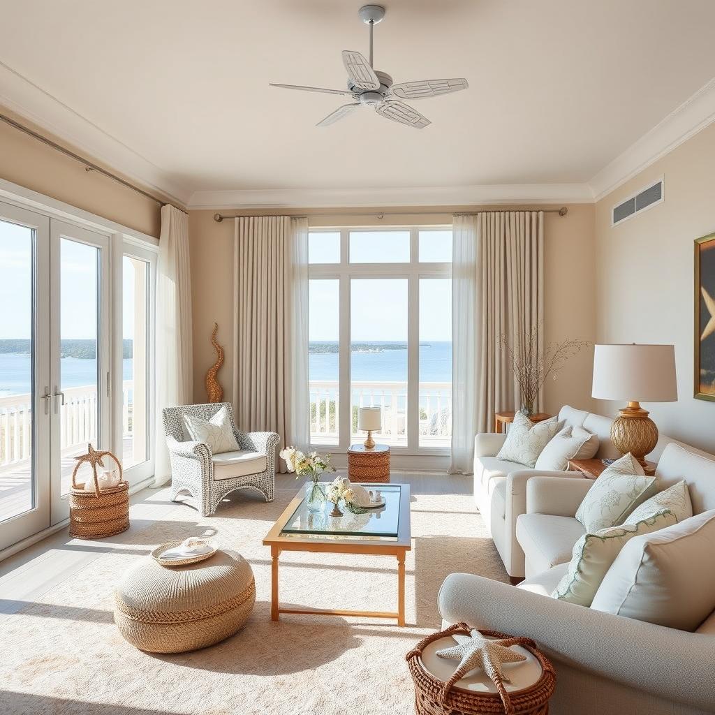 Bright coastal living room