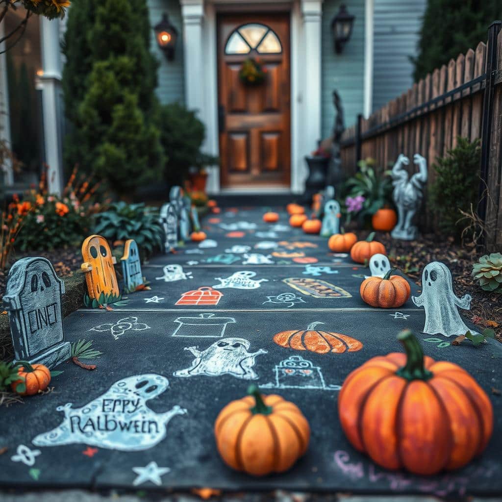 Chalk Art Graveyard