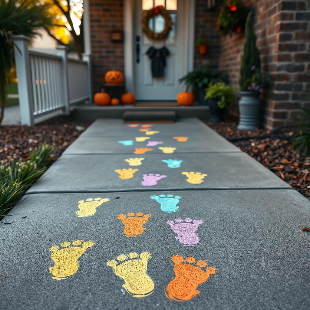 Chalk Monster Footprints