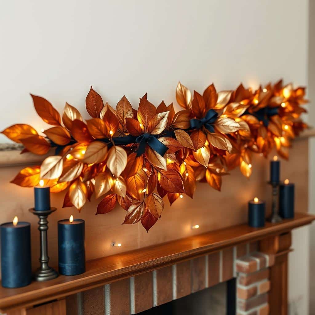 Copper Leaf Garland