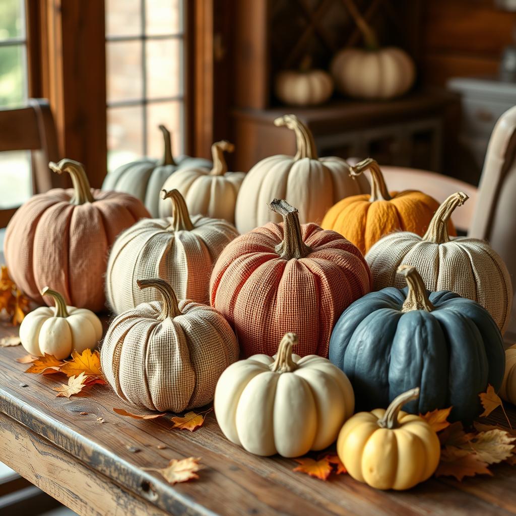 DIY burlap pumpkins