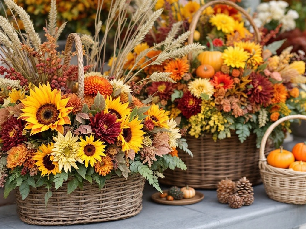 Decorative Baskets for Autumn Florals