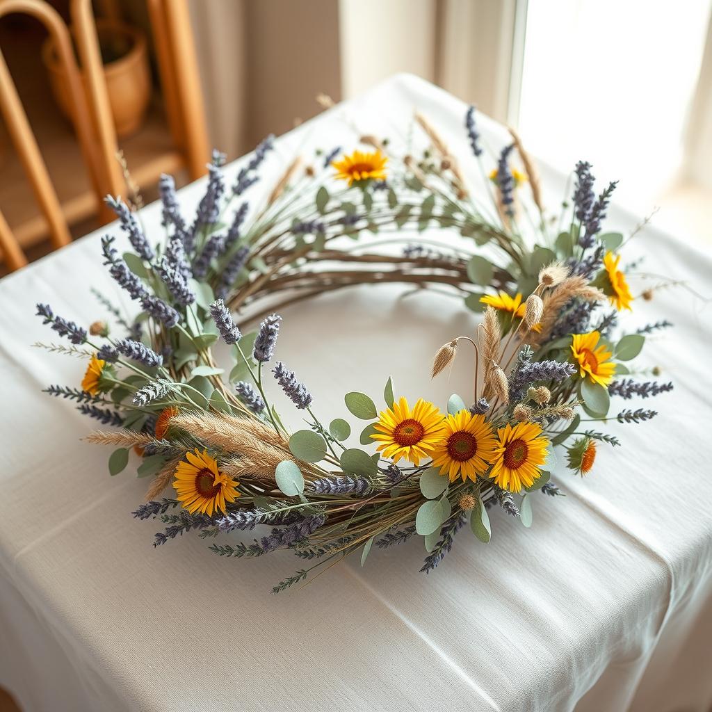 Dried Flower and Herb Thanksgiving Wreath