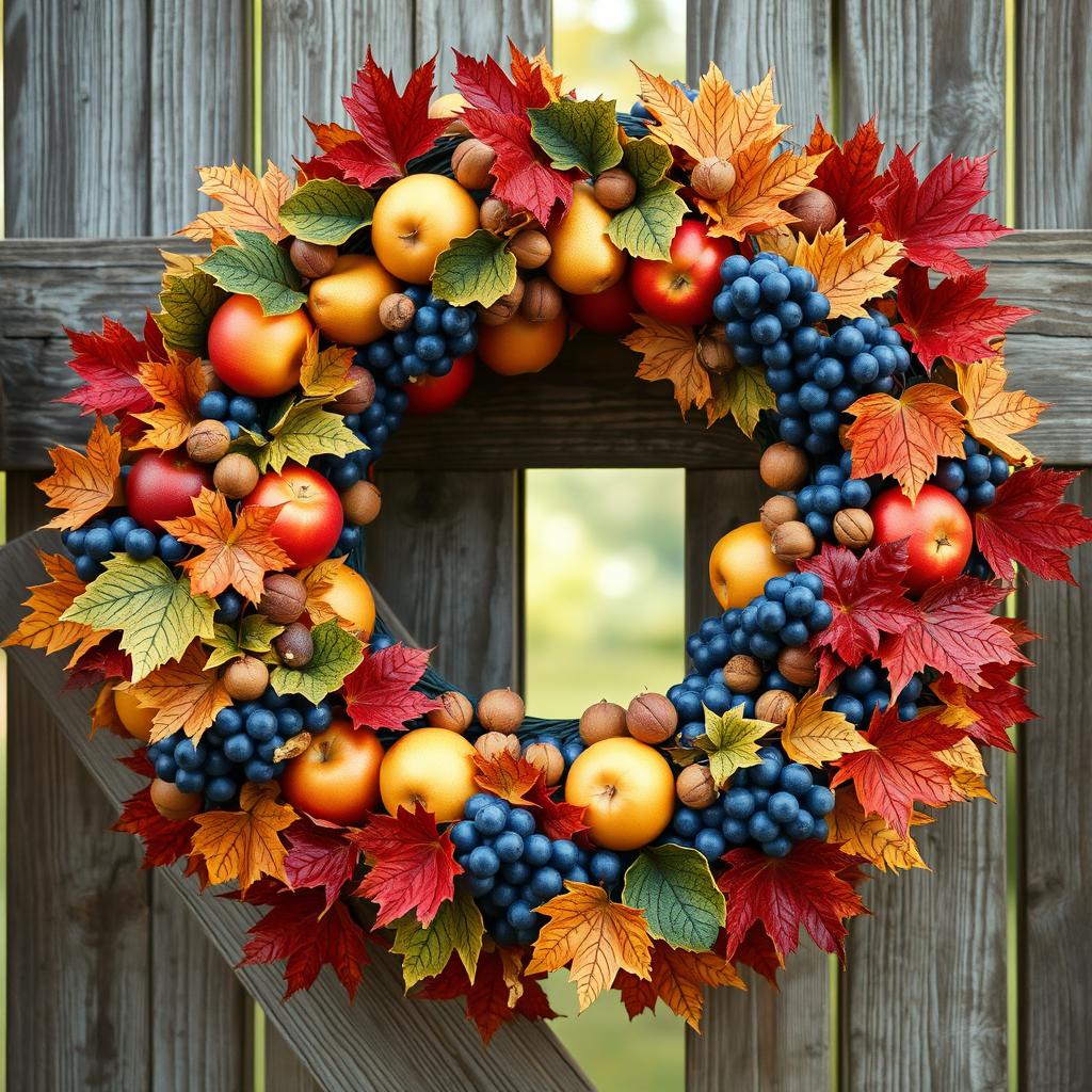 Fruit and Nut Thanksgiving Wreath