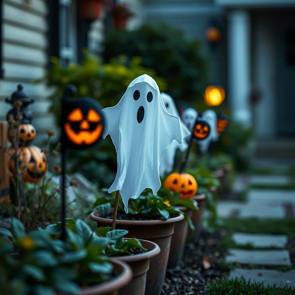 Ghostly Garden Flags