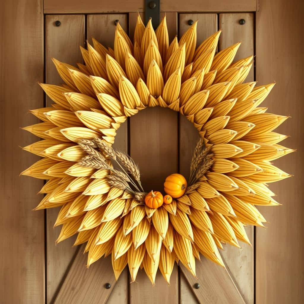 Harvest Inspired Corn Husk Wreath