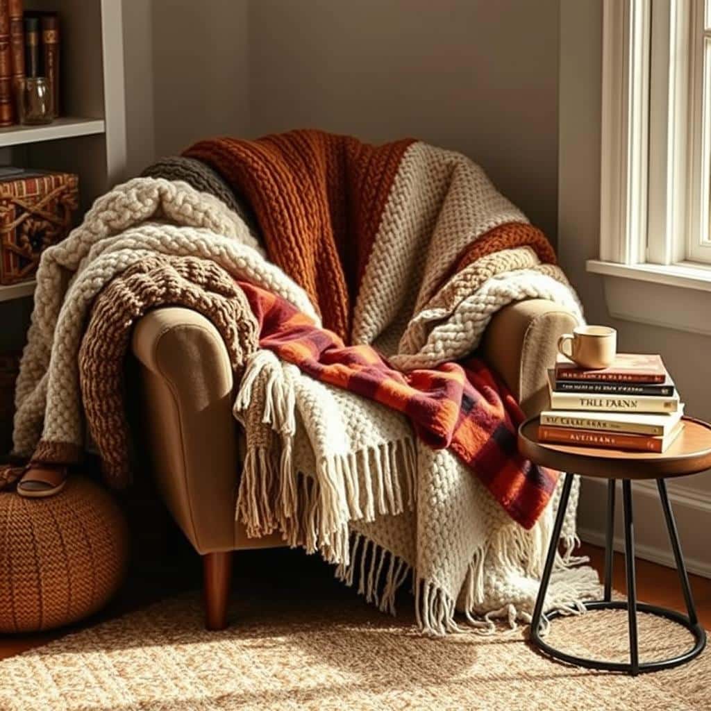 Layered Throw Blankets