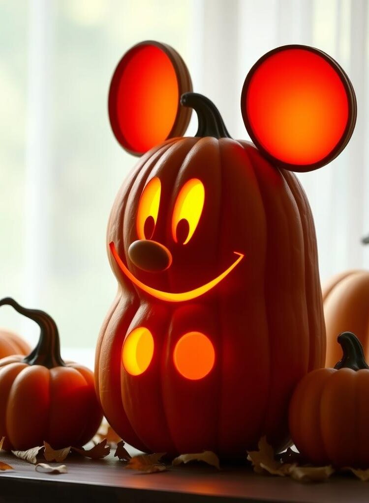 Mickey Pumpkin Light up