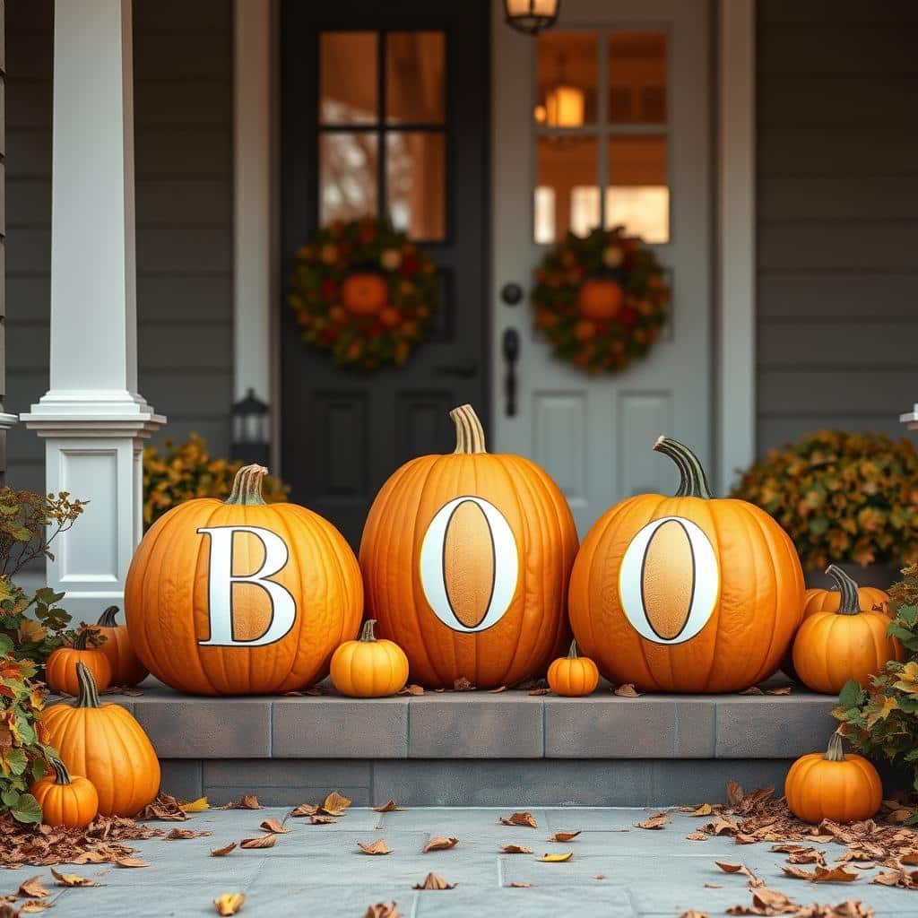 Monogrammed Pumpkin Welcome