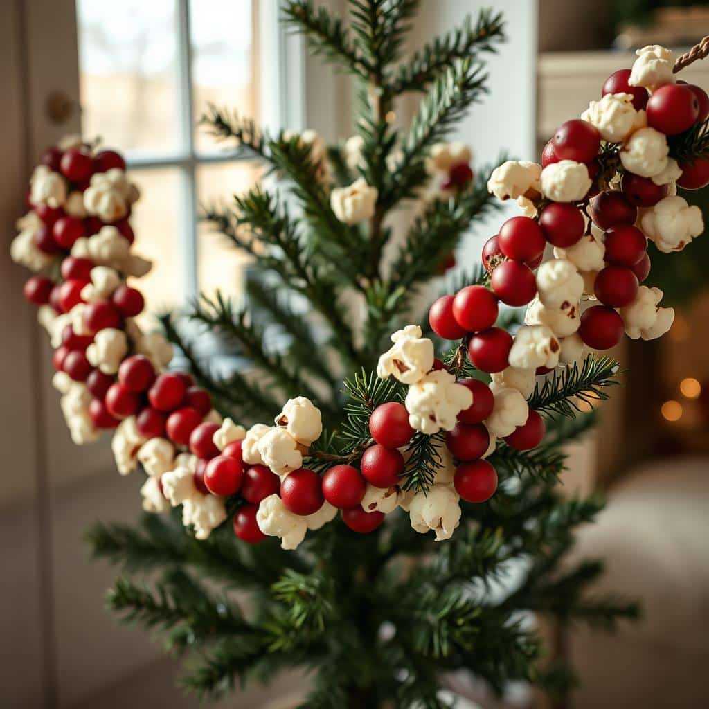 Popcorn and Cranberry Garland