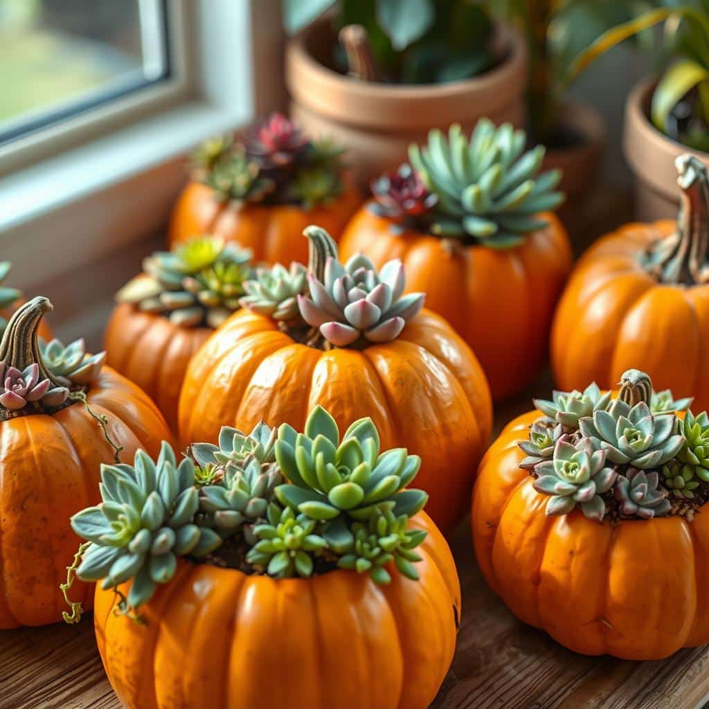 Pumpkin Succulent Planters