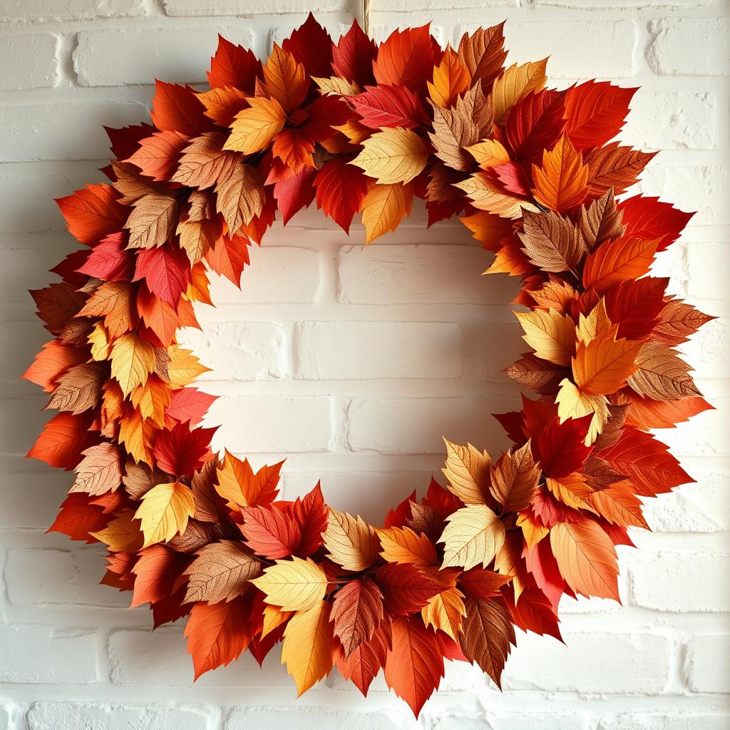 Recycled Paper Thanksgiving Wreath