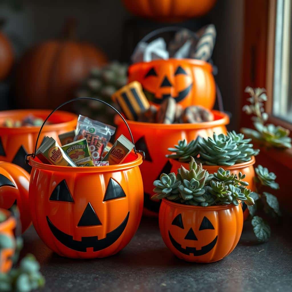 Retro Trick or Treat Buckets