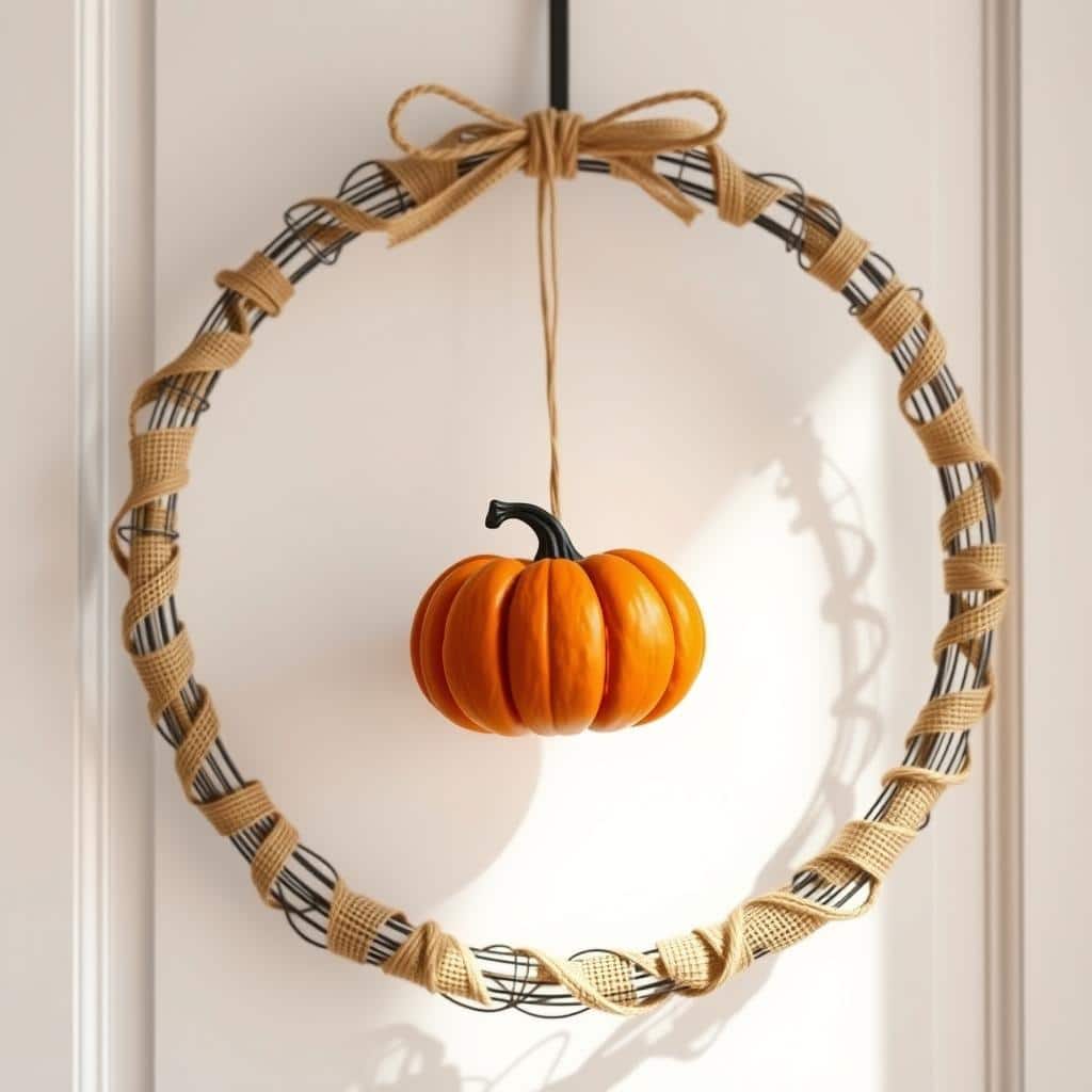 Single Statement Pumpkin Wreath