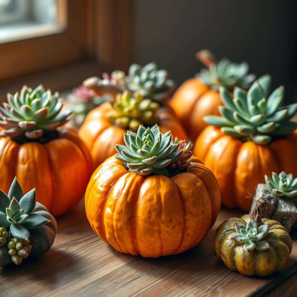 Succulent Pumpkin Planters