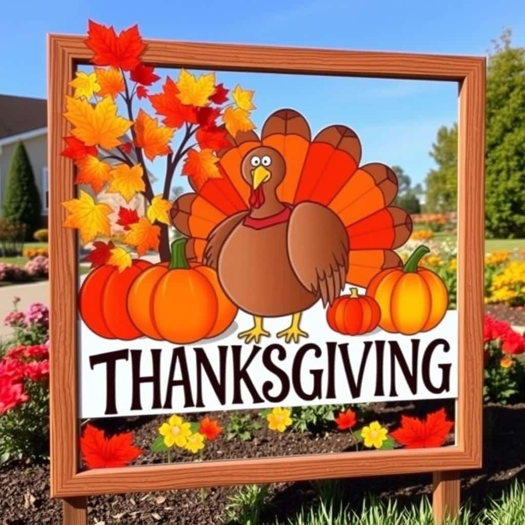 Thanksgiving yard sign