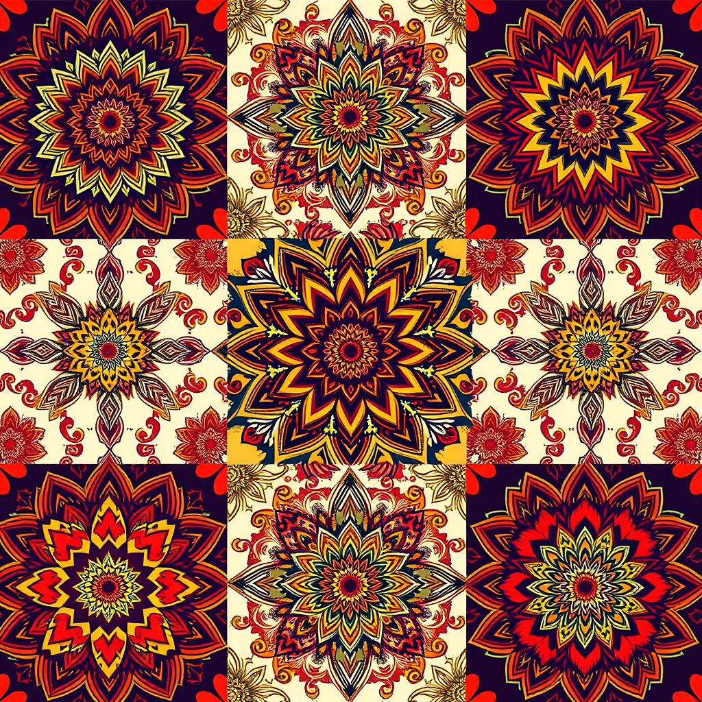 Vibrant bohemian patterns