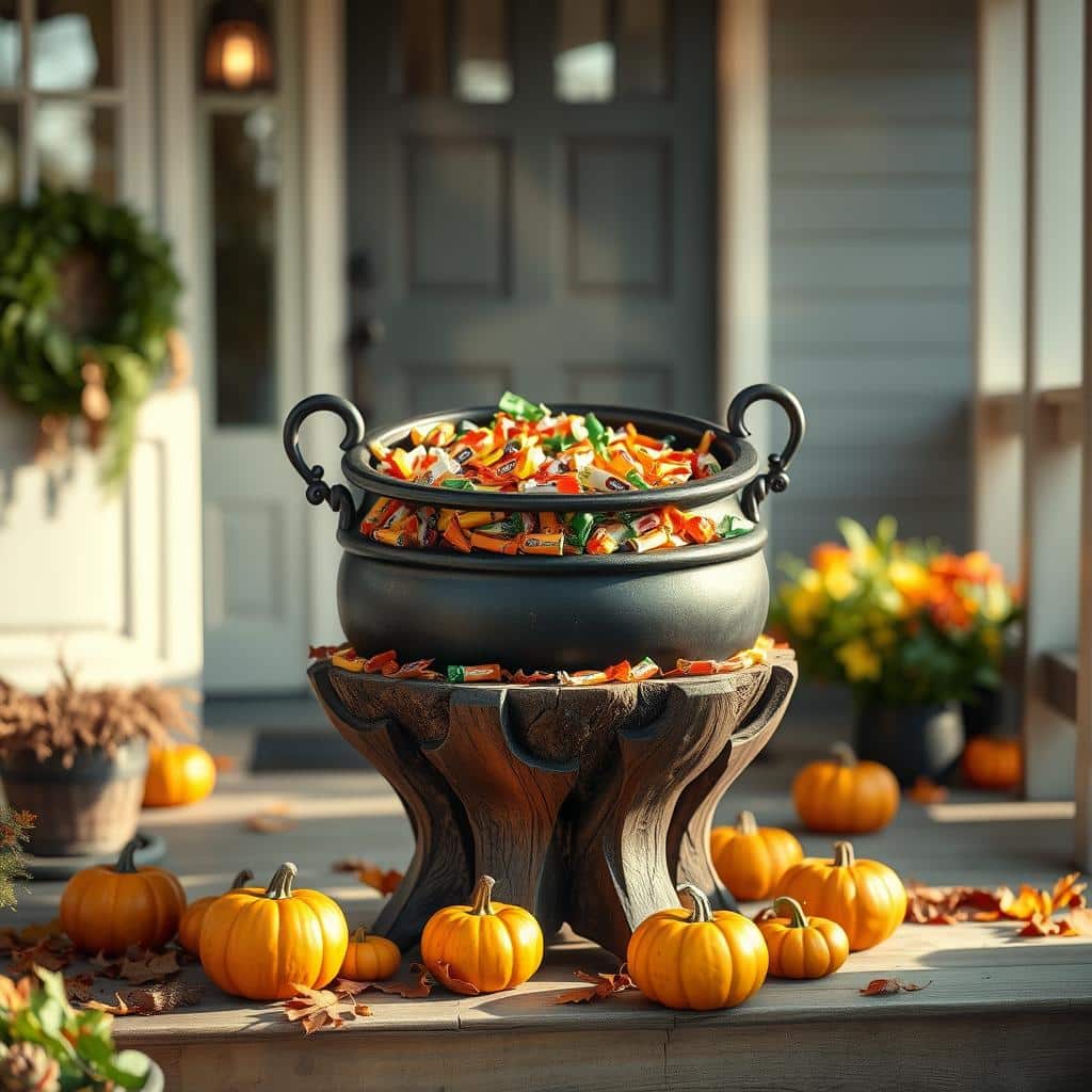 Witchs Cauldron Candy Bowl