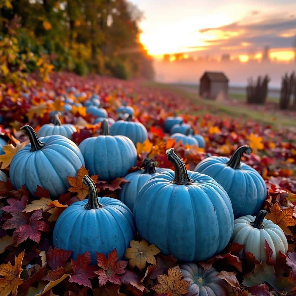 blue pumpkins