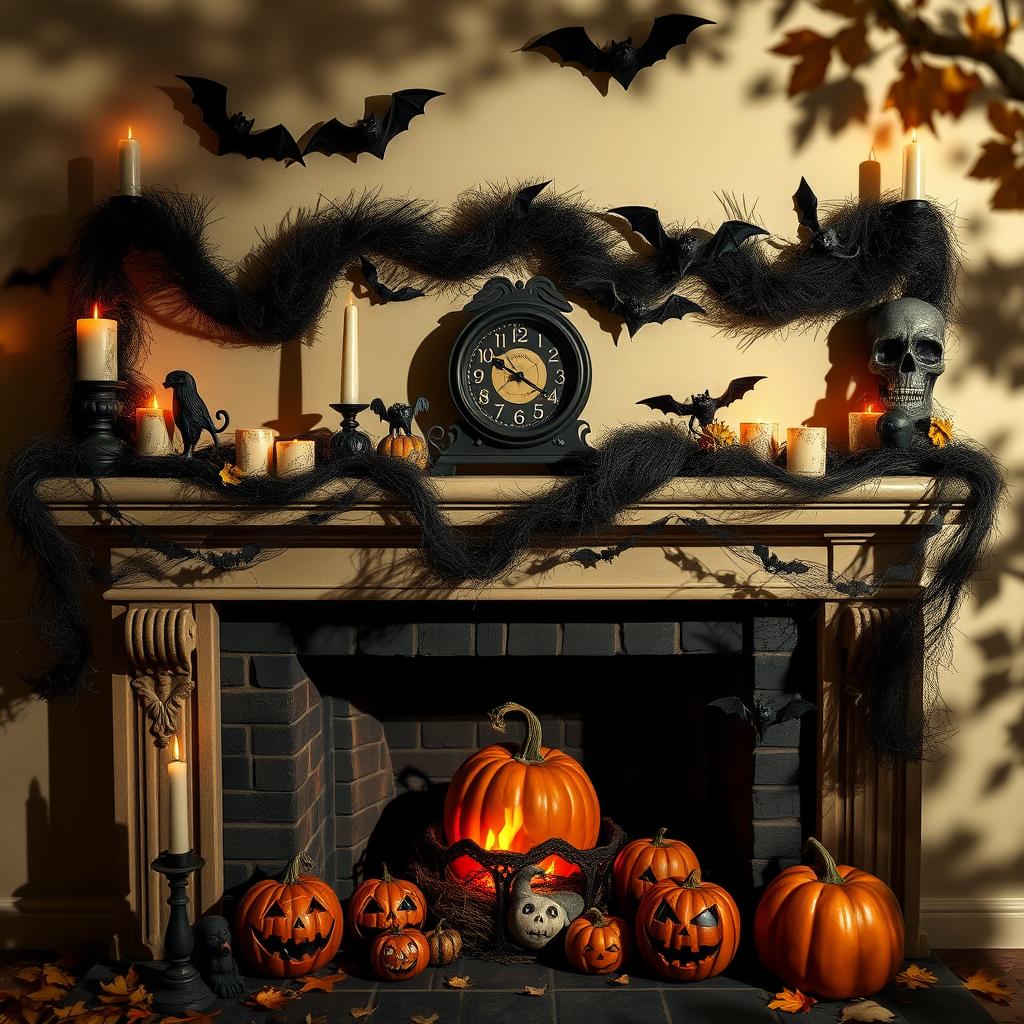 chimney halloween decor