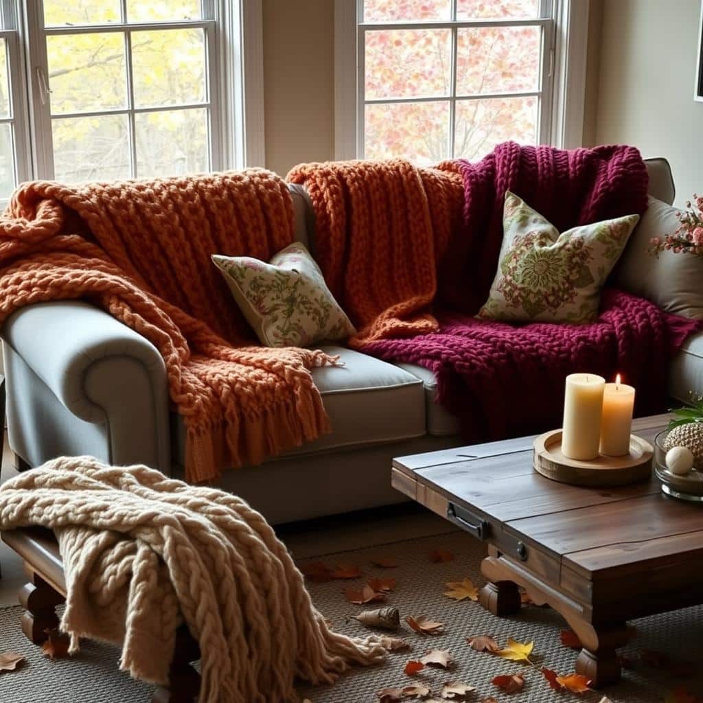 chunky knit throws