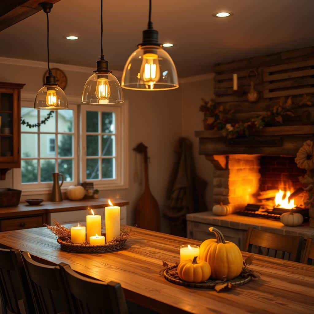 cozy kitchen lighting